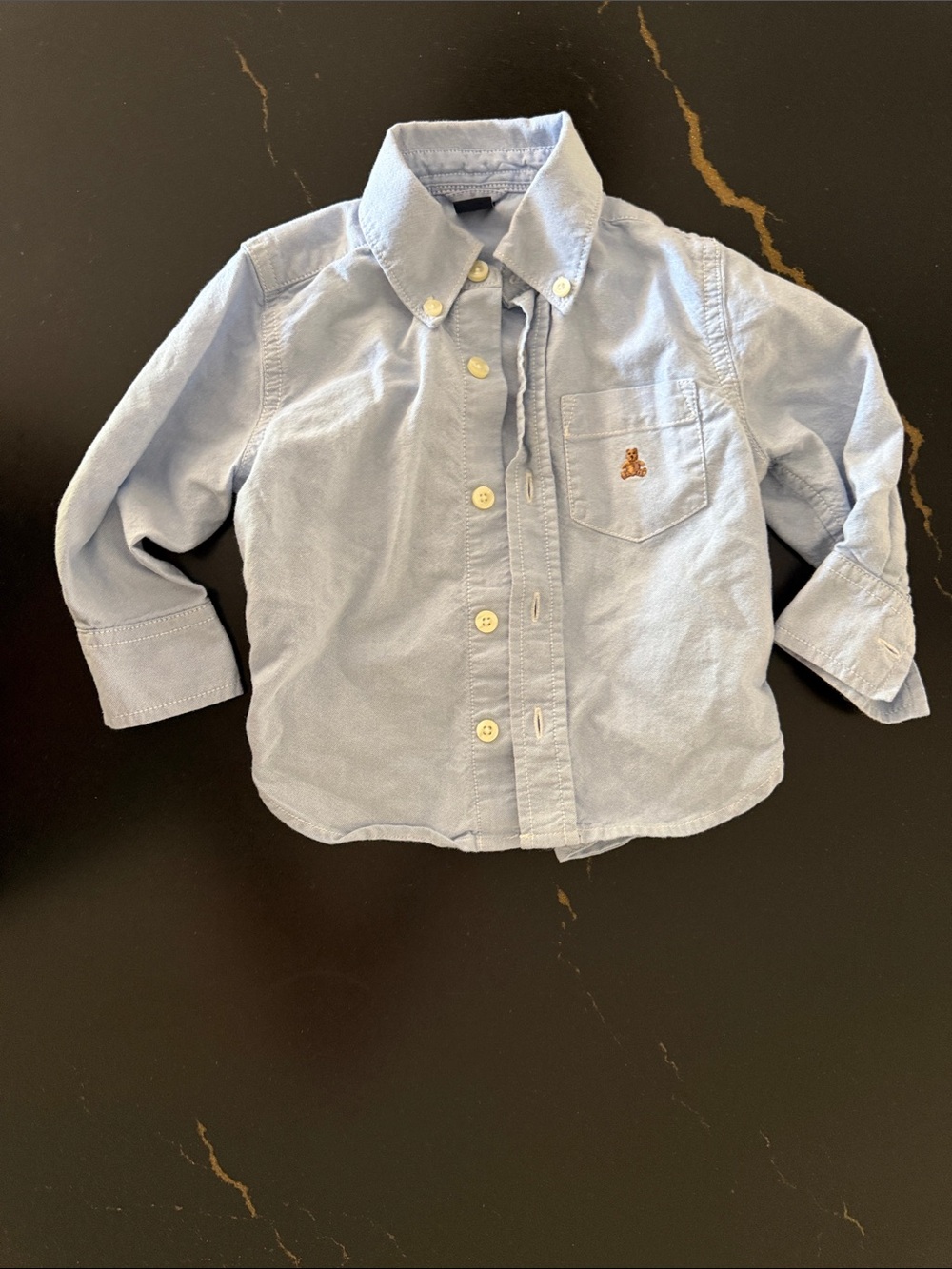 GAP Light Blue Button-Down Shirt with Pocket Accent